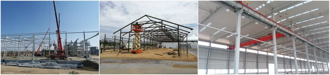 Industry Prefabricated Prefab Fabricated Modular Modern Workshop Warehouse Greenhouse Building Design Galvanized Light Metal Steel Frame Construction Structure