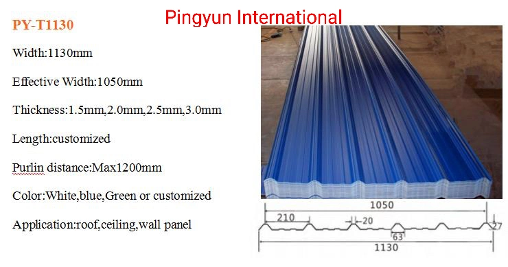 Roof Skylight UPVC Sheet Greenhouse Roofing Material